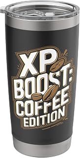 XP Boost Coffee Edition Funny Gamer Coffee Stainless Steel Insulated Tumbler