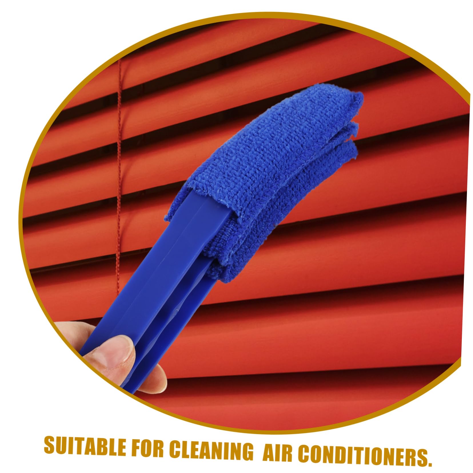 Uonlytech Cepillo De Limpieza para Persianas Cepillo De Aire Acondicionado Cepillo para Polvo Ciego Limpiador De Contraventanas Herramientas para Limpiar Persianas El Plastico