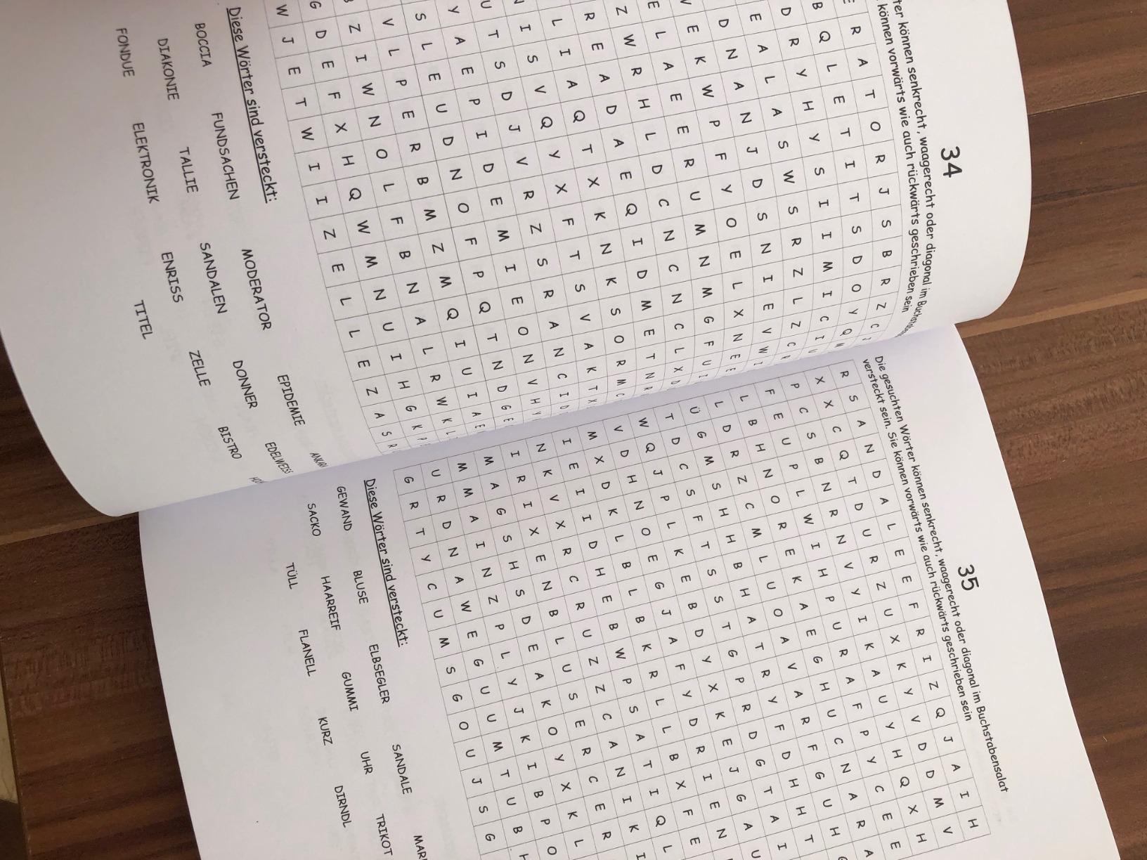 Wortsuchrätsel Großdruck: 100 Buchstabenrätsel für Erwachsene