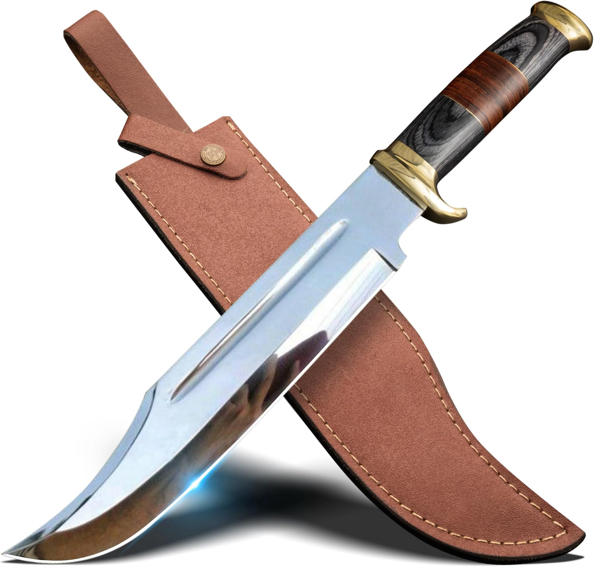 18" Crocodile Dundee Bowie Knife | Fixed Blade, Survival-Hunting Knife, Tactical Knife With Sheath, For Camping, Outdoor, Bushcraft, Gift for Men