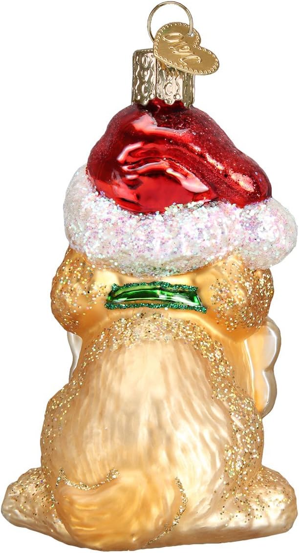 Old World Christmas Jolly Pup Glass Blown Ornament for Christmas Tree, Handcrafted Holiday Decoration, Festive Pet Collection image 4