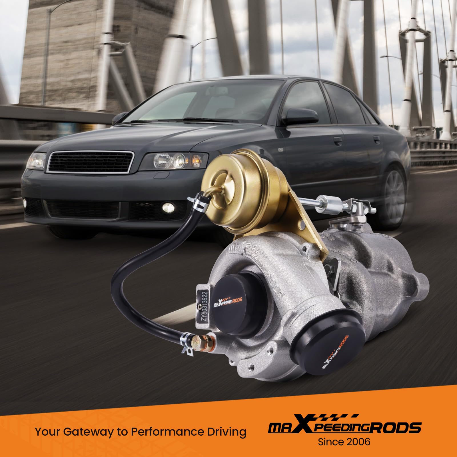 maXpeedingrods Turbocompressore turbocompressore turbo con vari accessori per A6 1.8T 1997-1999 K03 K04 Upgrade 530498000, turbocompressore auto