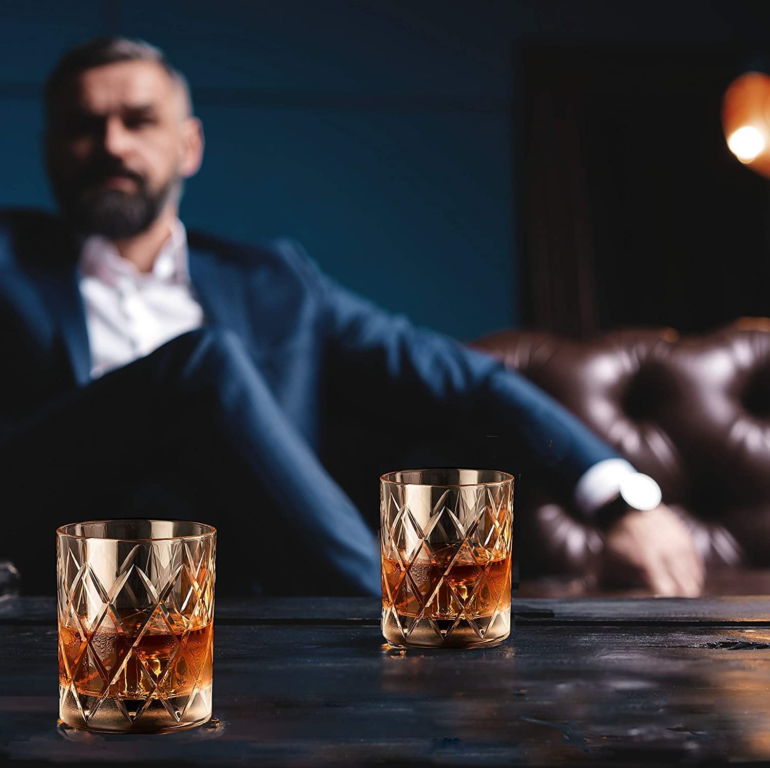 SODUKU Italian Premium Whiskey Glasses Set, Premium Chex Designed