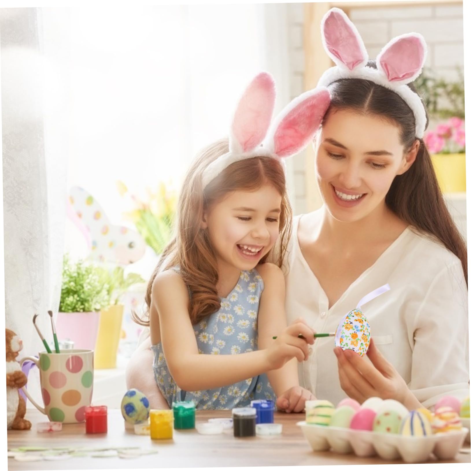 Zerodeko 2 Sätze Ostereier Farbige Eier Aufhängen Künstliche Eier Gesprenkelte Eier Osterfestverzierung Ostern Hängen Osterei Hängende Verzierung Osterspielzeug Schaum 27 Stück * 2