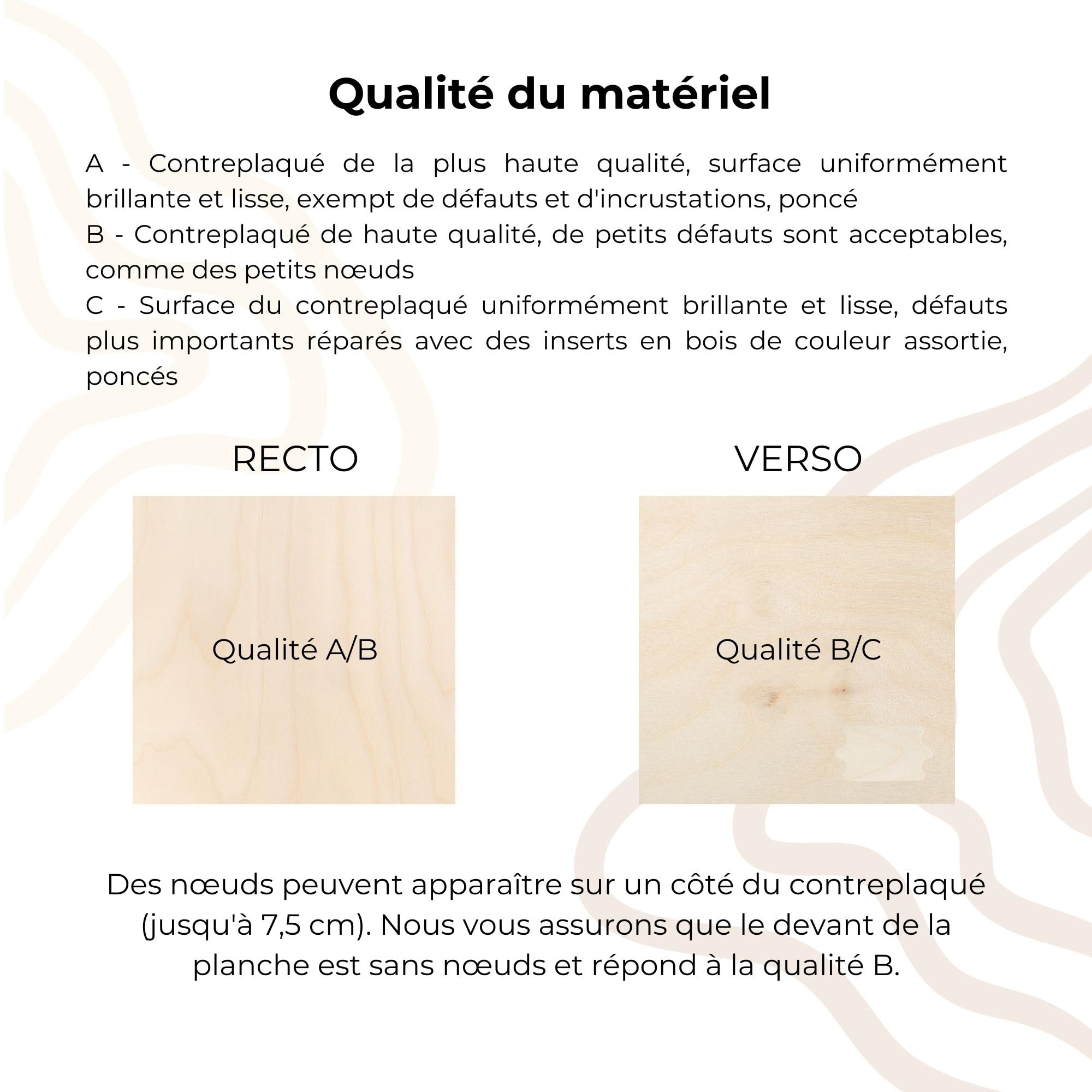 Creative Deco 30 x Contreplaqué 3mm Carré | 300 x 300 x 3mm (+/- 2mm) | Planche Bois Brut Bouleau | Panneau Feuille Découpe Laser | Bois pour Pyrogravure, Gravure, Cricut, Maquette