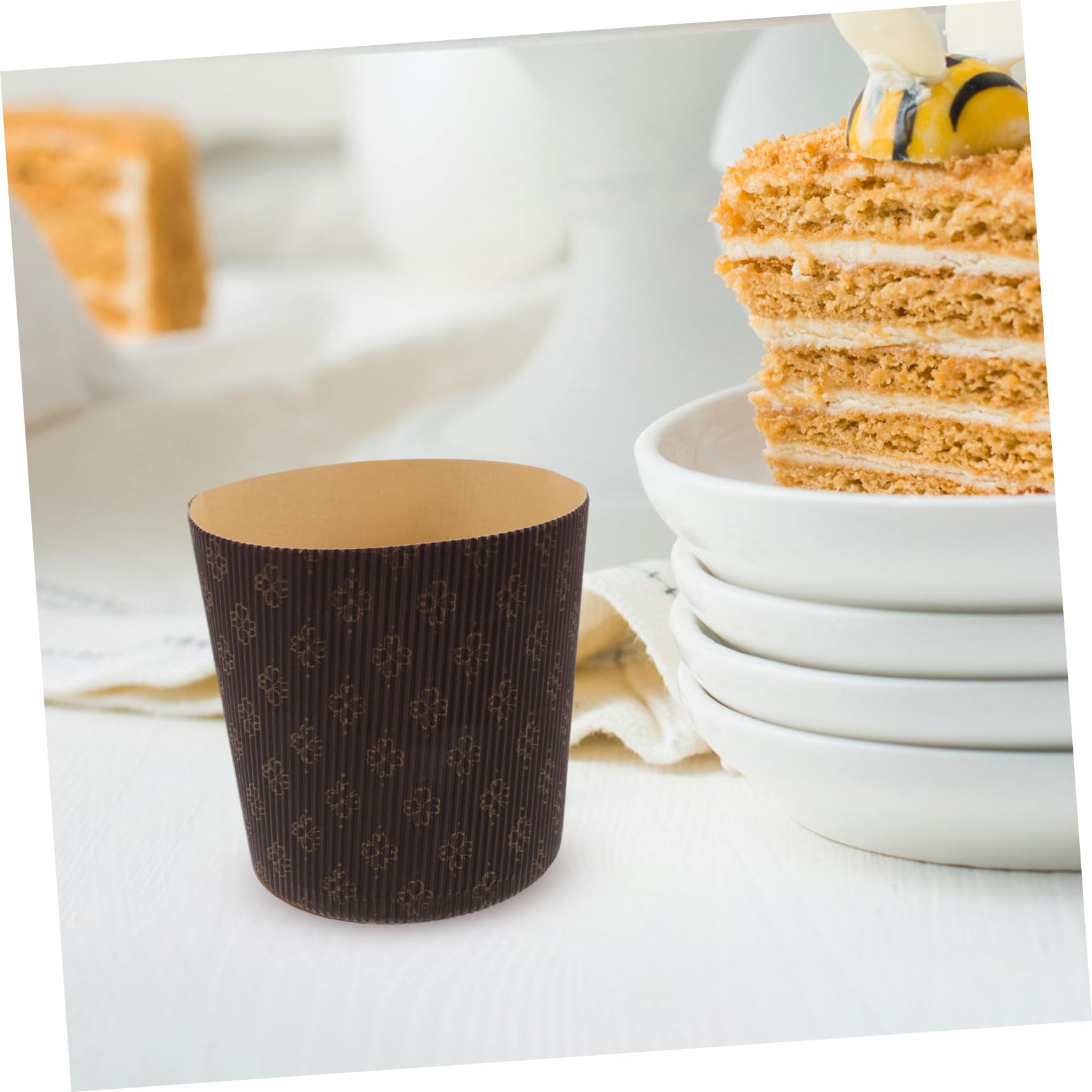 Capacillos de Papel Marrón para Panettone, 25 Piezas | Papel, Uso Doméstico y Panaderías, Aptos para Horneado, Diseño Elegante y Práctico