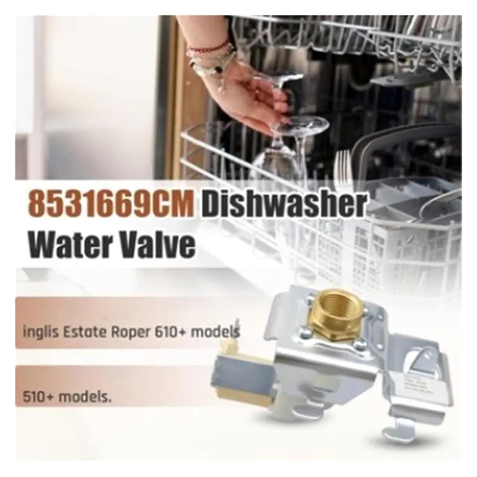 Válvula De Entrada De Agua For Lavavajillas, Compatible Con Whirlpool