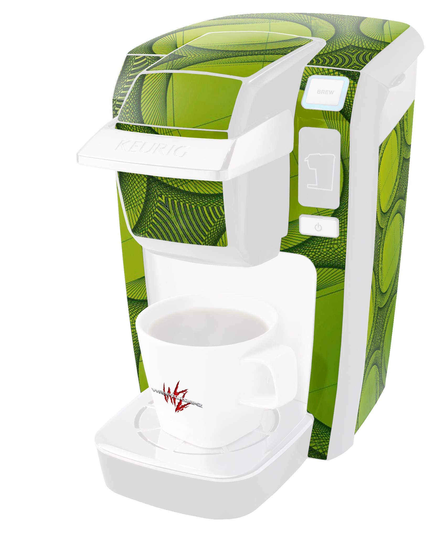 Decal Style Vinyl Skin compatible with Keurig K10 K15 Mini Plus Coffee Makers Offset Spiro COFFEE MAKER NOT
