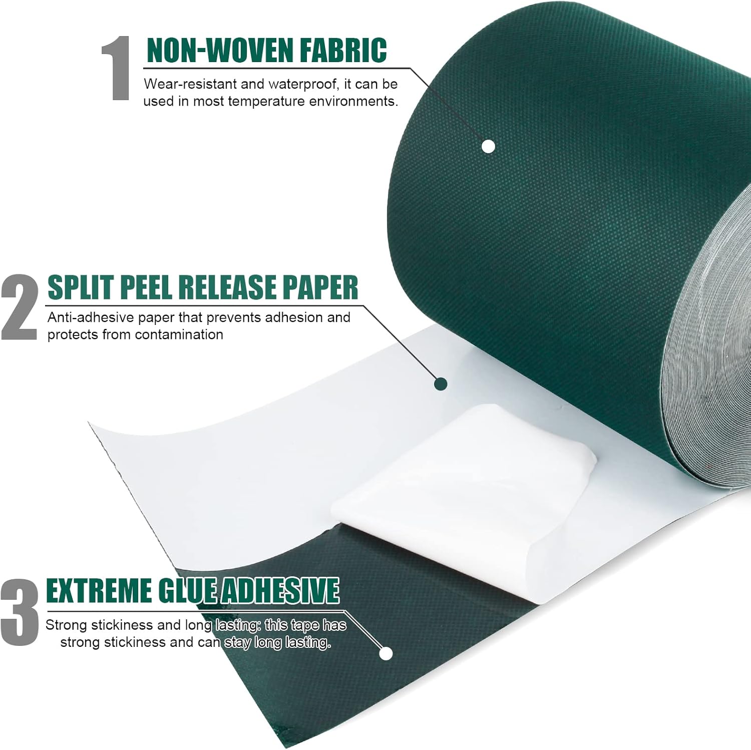 Artificial Grass Turf Tape 6InX65.6Ft Self Adhesive Single-Sided Rug Tape Synthetic Turf Seam Tape for Indoor Outdoor Lawn Garden Carpet