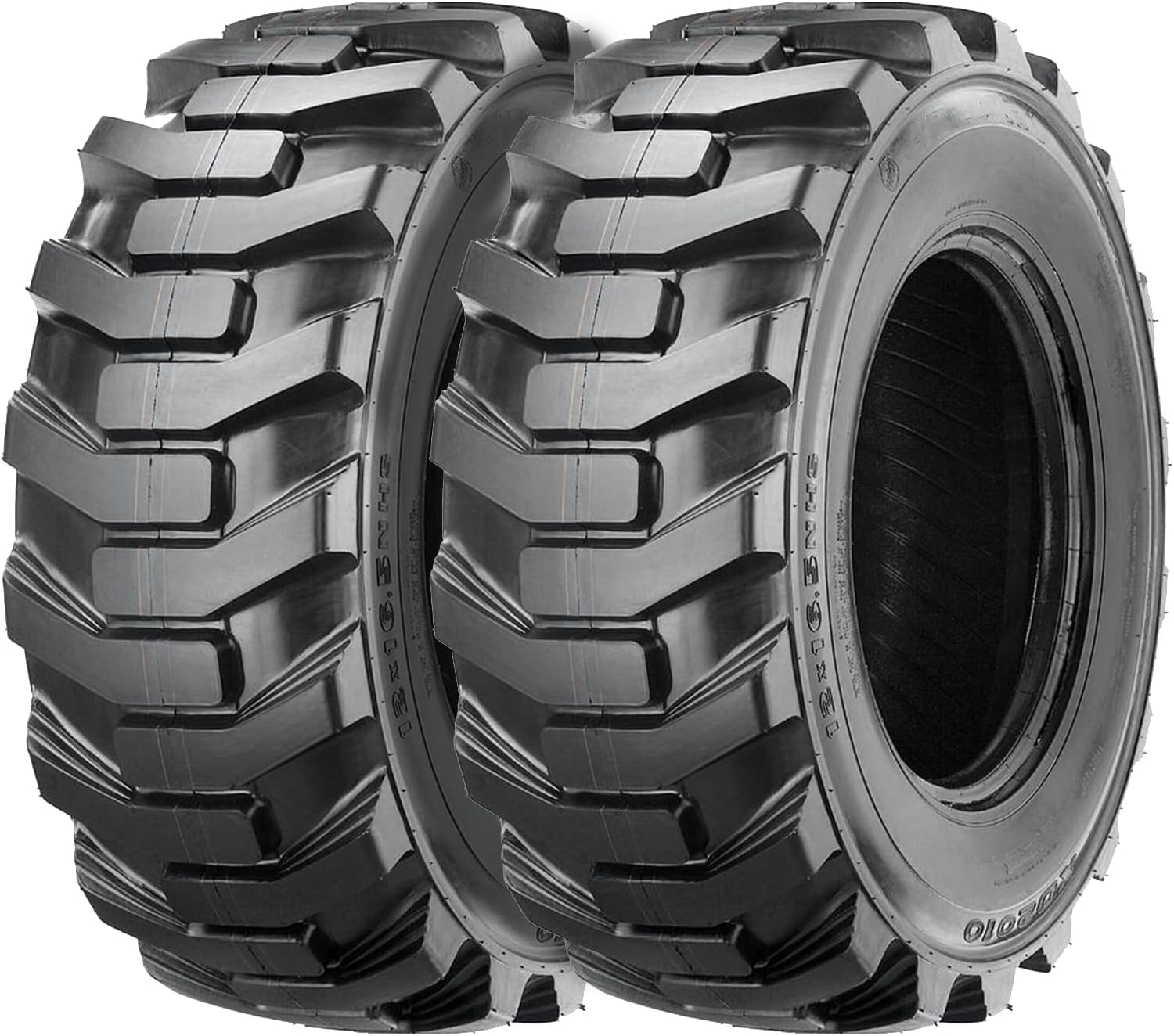 Amazon.com: (2-Tires) 12-16.5 12 PLY Skid Steer Loader Tubeless Tire w ...