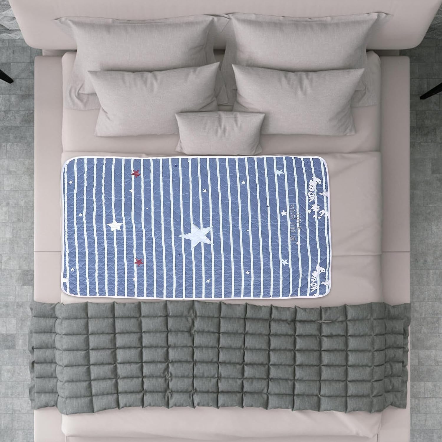 Washable Cotton Underpad for Incontinence Patients and Menstrual Use Soft Absorbent Bed Mat for Adults and Elderly Reusable Bedding Protector for Home Care and Safety