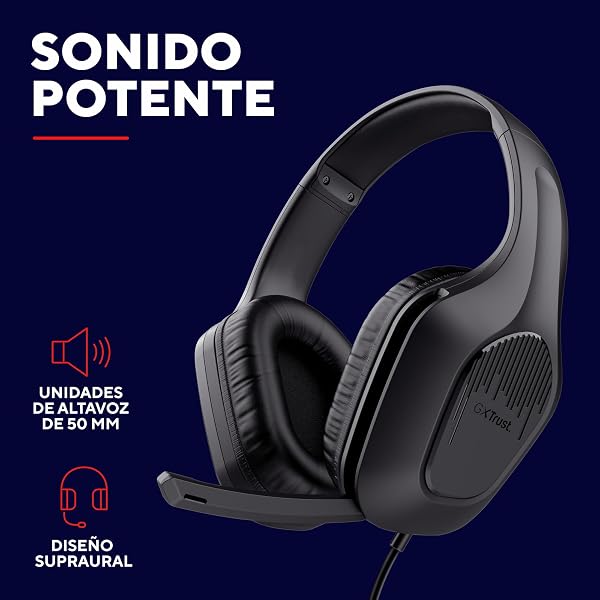 418 Rayne Lightweight Gaming Headset for PC Xbox PS4 PS5 Switch Mobile, 50mm Drivers, 3.5mm Connection, Foldable Microphone, 2m Over-Ear Wired Headphones, Black - 5