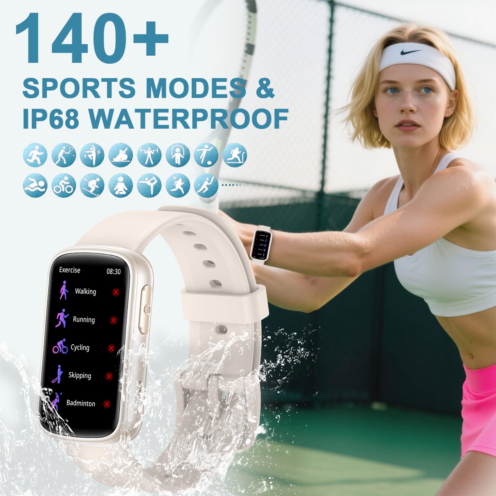Smartwatch Maschile/Femminile con Bluetooth e Monitoraggio Ossigeno Sangue - Dettaglio