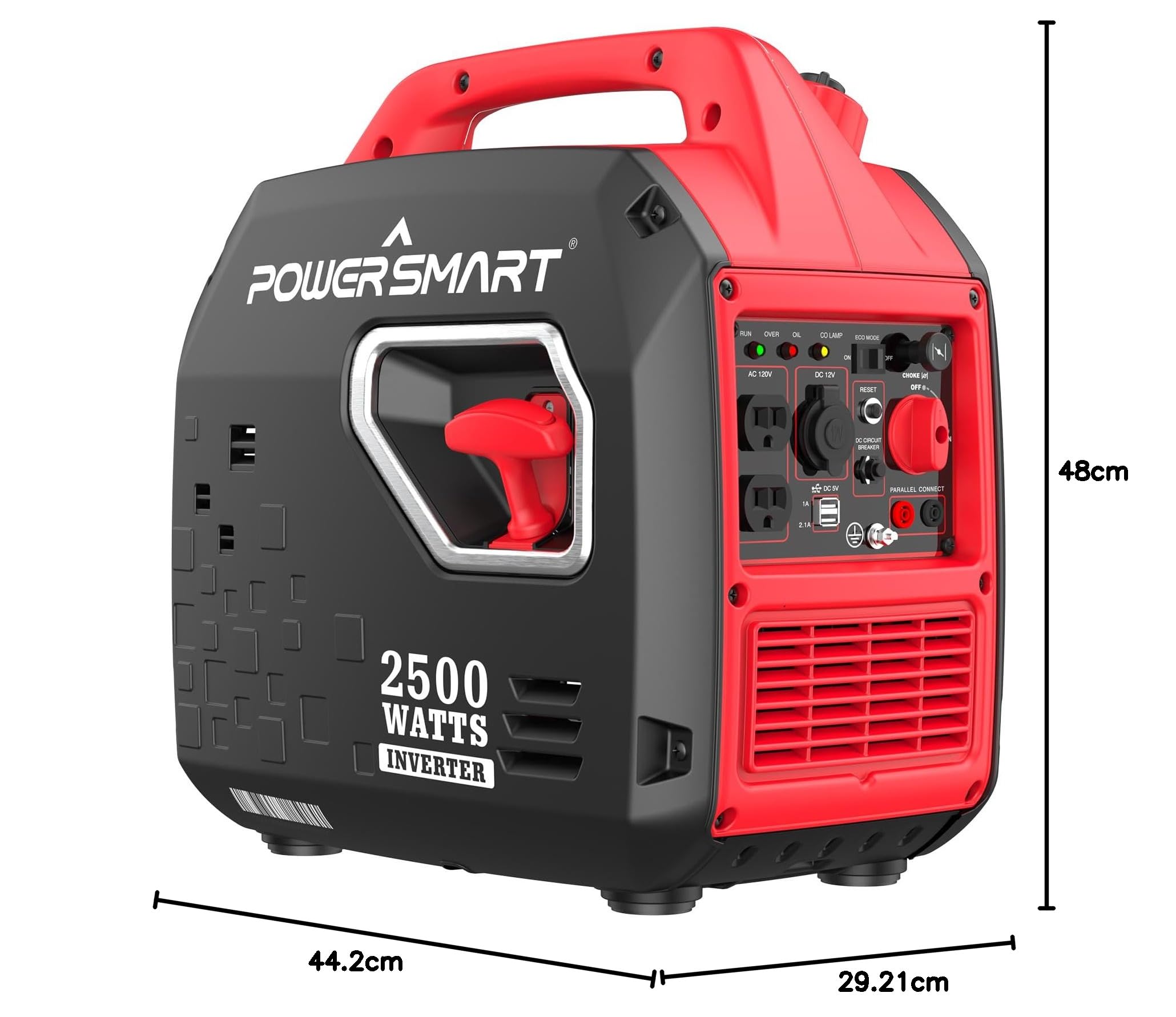 PowerSmart 2500-Watt Portable Inverter Generator with Super Quiet for Camping