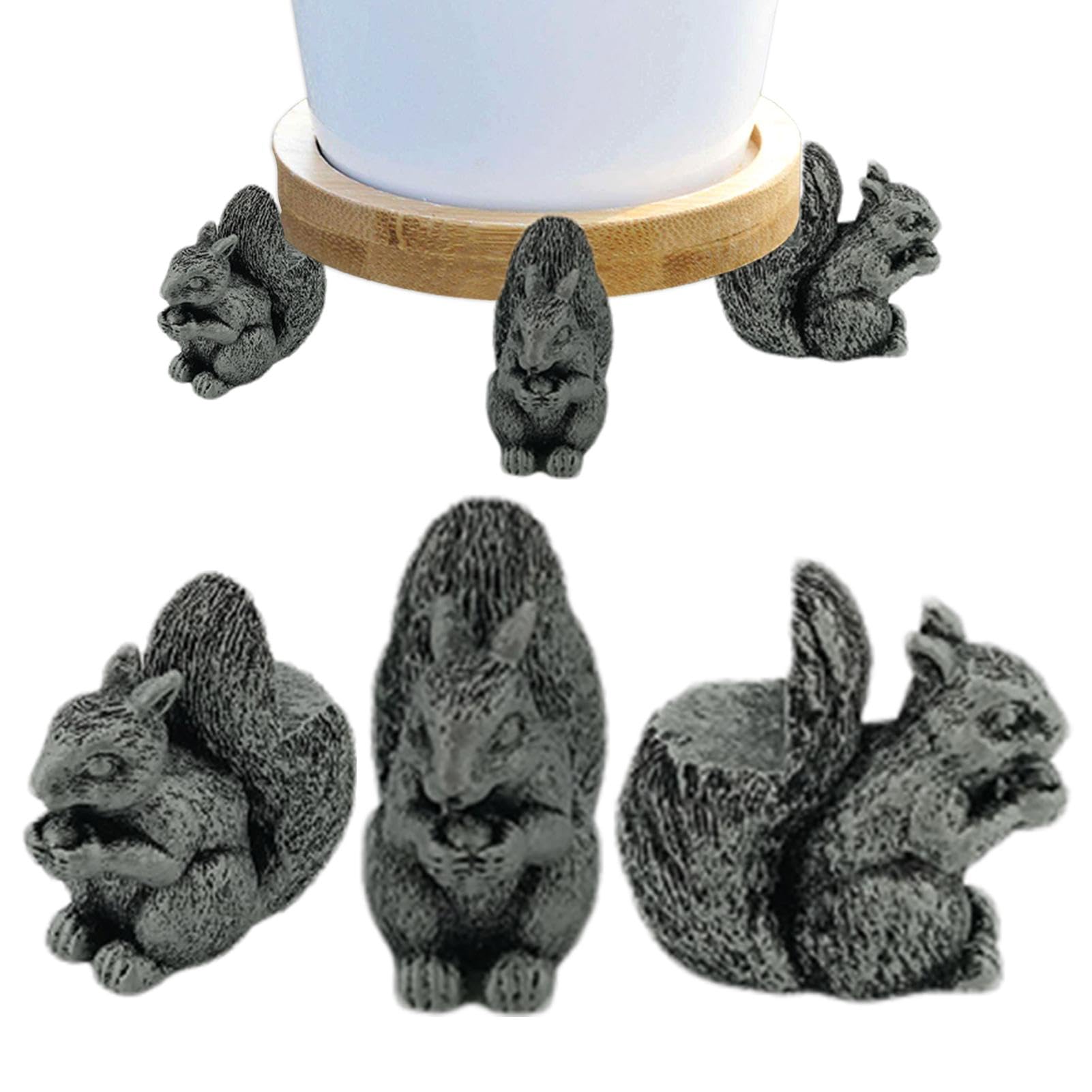 Animal Pot Feet, Animal Pot Feet - Squirrel Pot Risers,Pot Feet for Outdoor Planter, Pot Feet, Planter Feet, Planter Risers, Ai Pot Feet