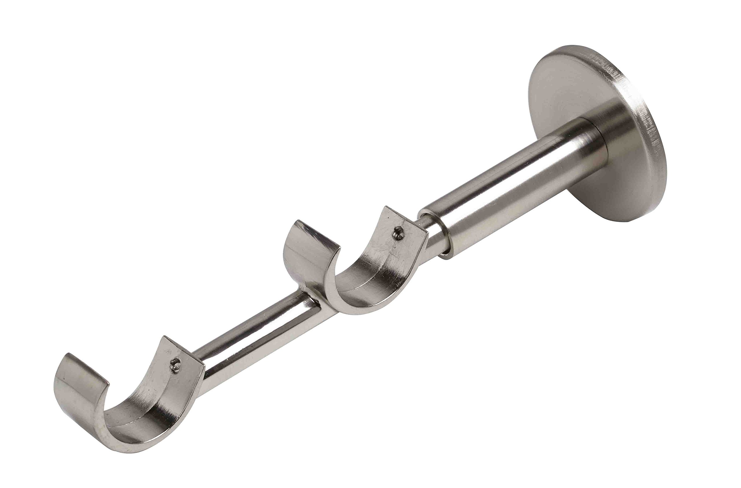 Speedy Silver Poles Apart Double Idc 28Mm Curtain Pole Support X 1 (Satin Steel)