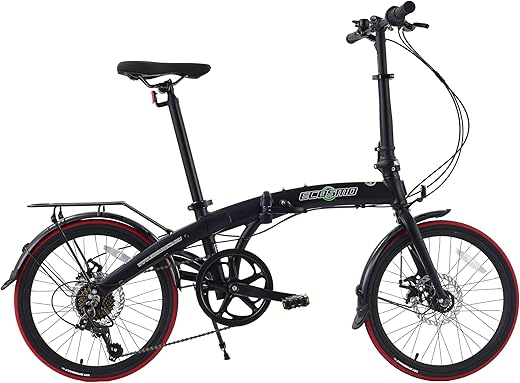 ECOSMO 20" Lightweight Alloy Folding City Bicycle Bike, 12kg, Made with 7...