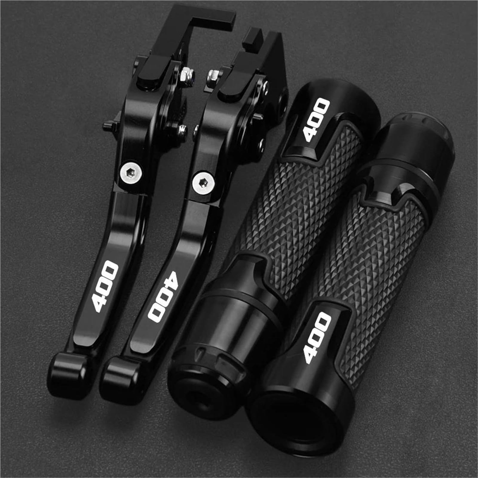 GQUIKGW Replace Brake Clutch Levers Motorcycle Parts Handles Adjustable Folding Extendable for CB1 CB400F 1989 1990 1991(Black2)
