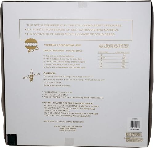 Miniatura 5 de Kurt Adler 7 puntos Natural Capiz estrella iluminada para punta de árbol