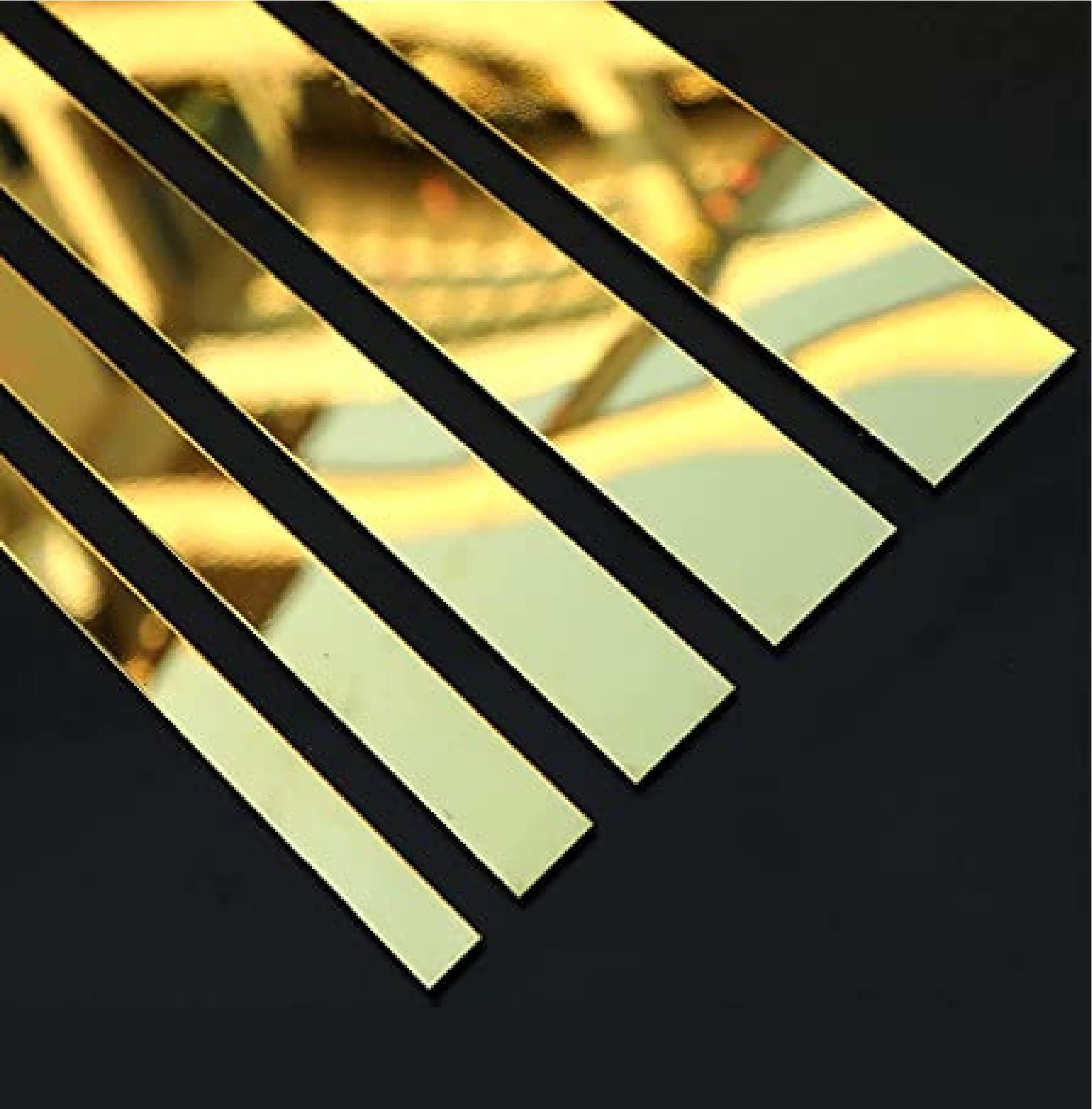 Pack of 22 Meter 1 Inch width non Adhesive Flexible Molding & Floor Trim Design Furniture Floor Beds Mirror Corner Wardrobe Cabinet Adhesive Include 100 Ml