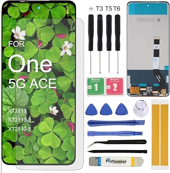Screen Replacement for Motorola One 5G UW Ace XT2113 XT2113-3 XT2113-5 6.7 Assembly LCD Display Touch Screen Digitizer with Tools