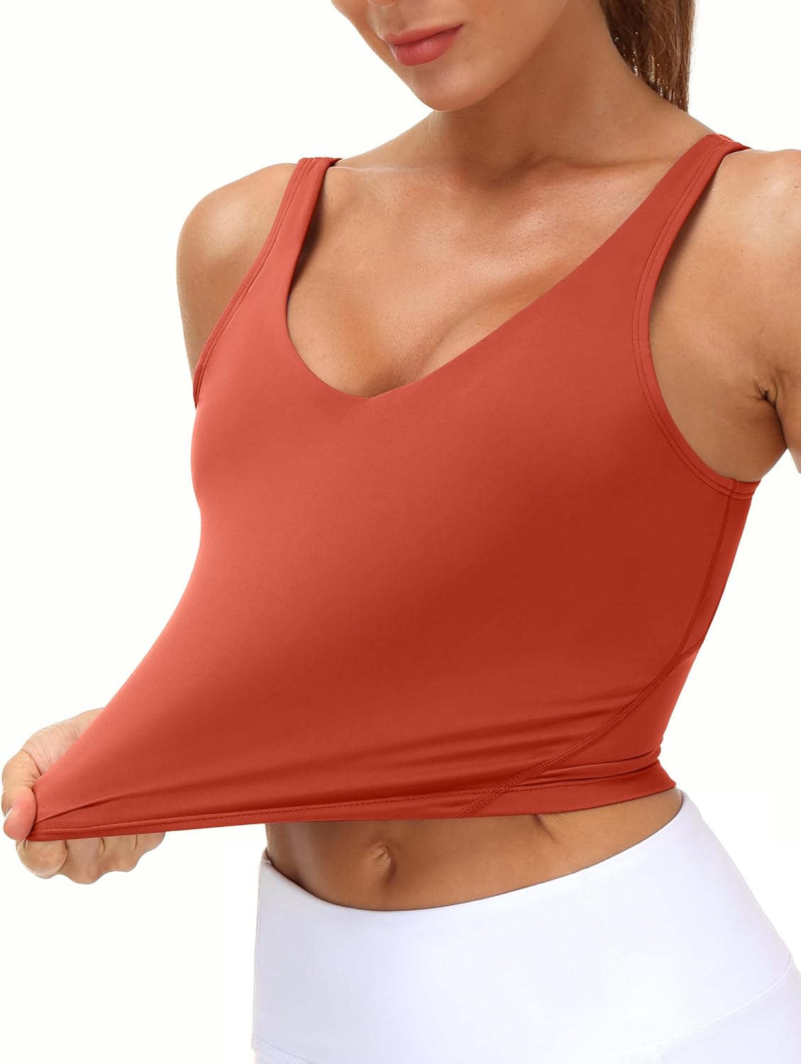 THE GYM PEOPLE Womens' Sports Bra Longline Wirefree Padded with Medium Support thumbnail
