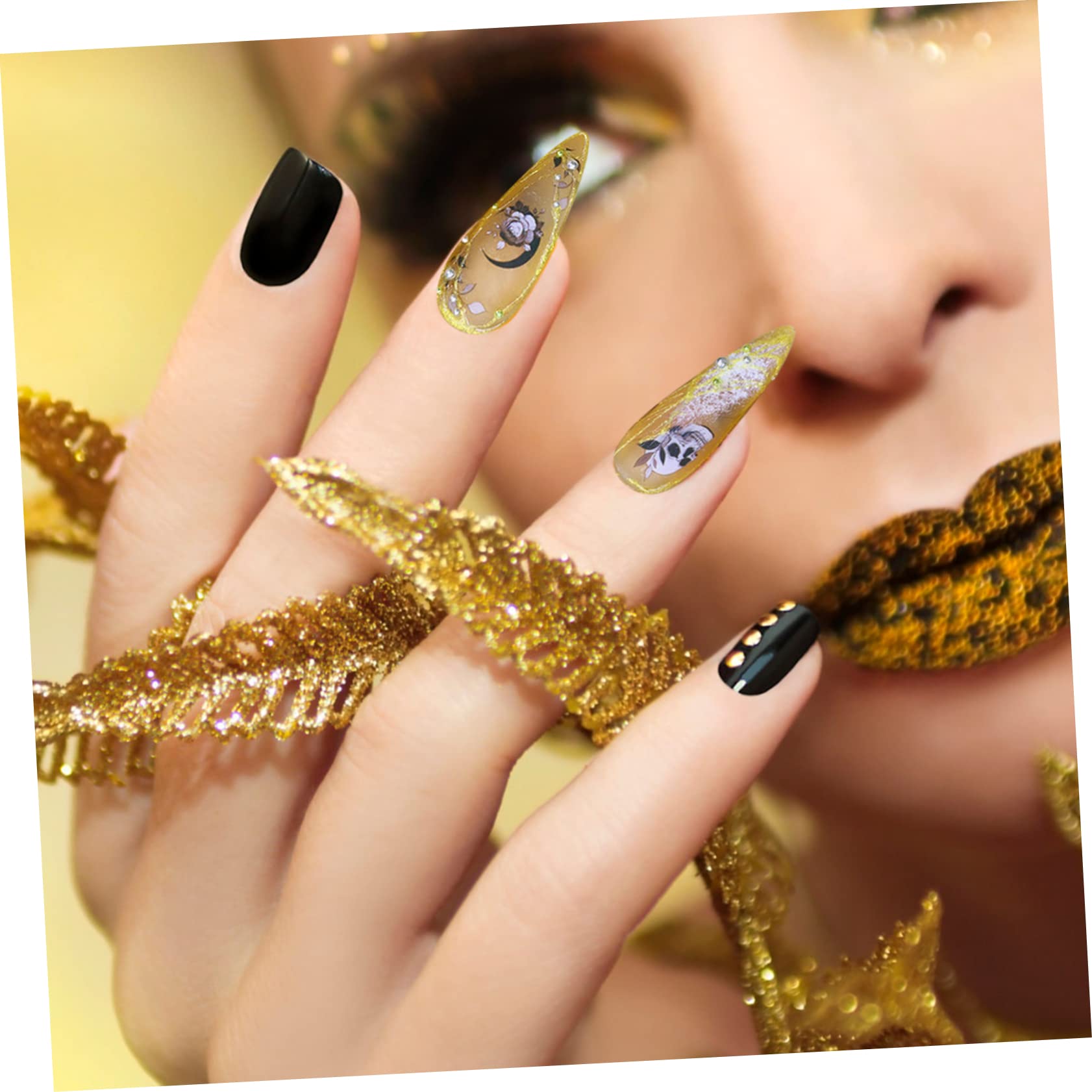 PACKOVE 5 Set Adesivi Per Unghie Fiori Set Stickers Manicure Per Decorazioni Unghiali Facili E Veloci Per Eventi Applicabili Su Cellulari E Altri Accessori 10 Fogli*5