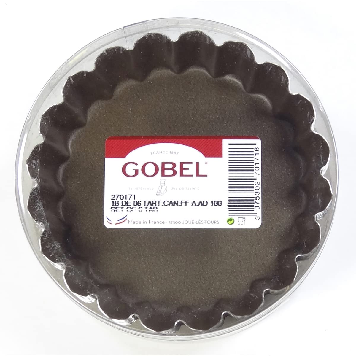GOBEL 270171 Caja de 6 Tartas Acanaladas Antiadherentes