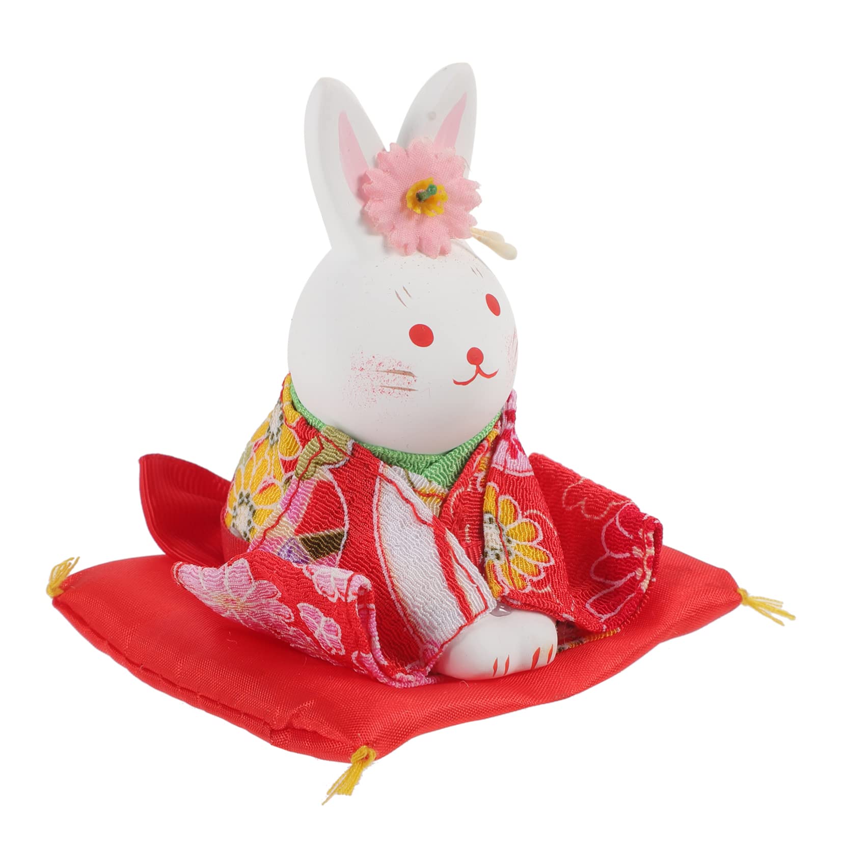 Alipis 4 Pièces Lapin Ornement Gâteau Accessoires Mini Poupées Voiture Tableau De Bord Décoration Lapins Miniatures Décoration Intérieure De Voiture Chanceux Fortune Lapin Statue