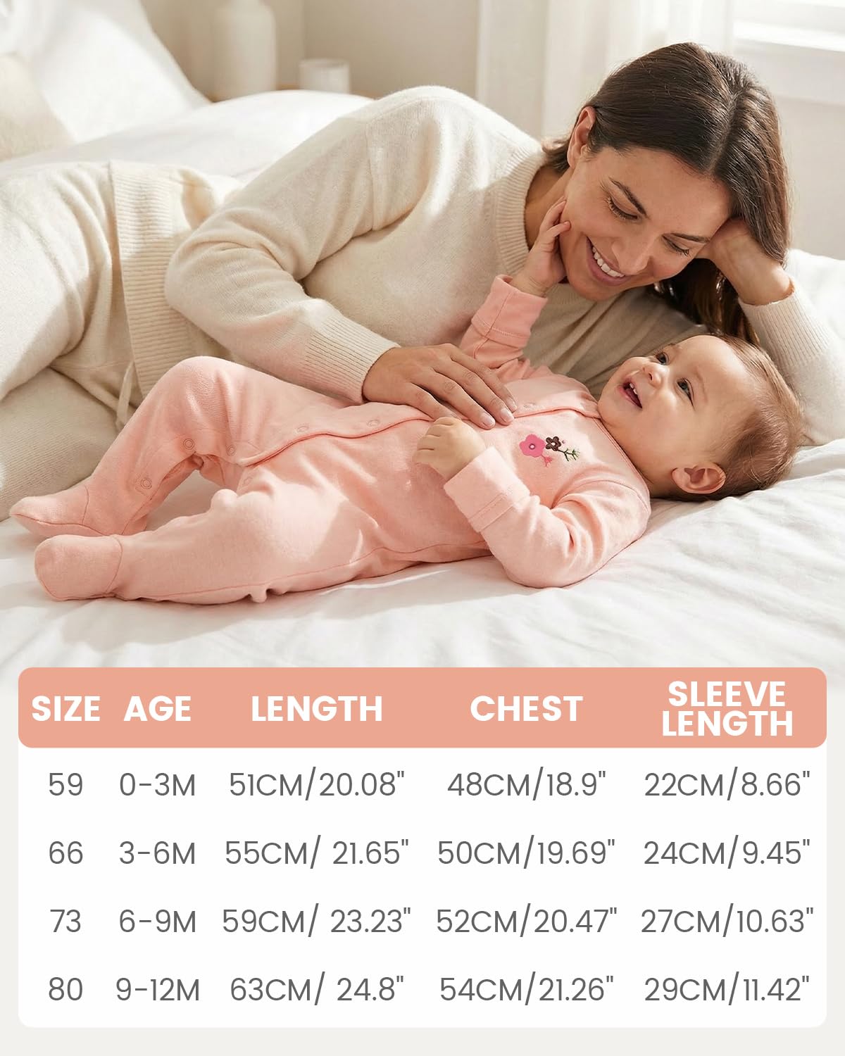 WYTbaby Confezione da 3 pagliaccetti per neonati, 100% cotone, pagliaccetto per neonati, 0-12 mesi