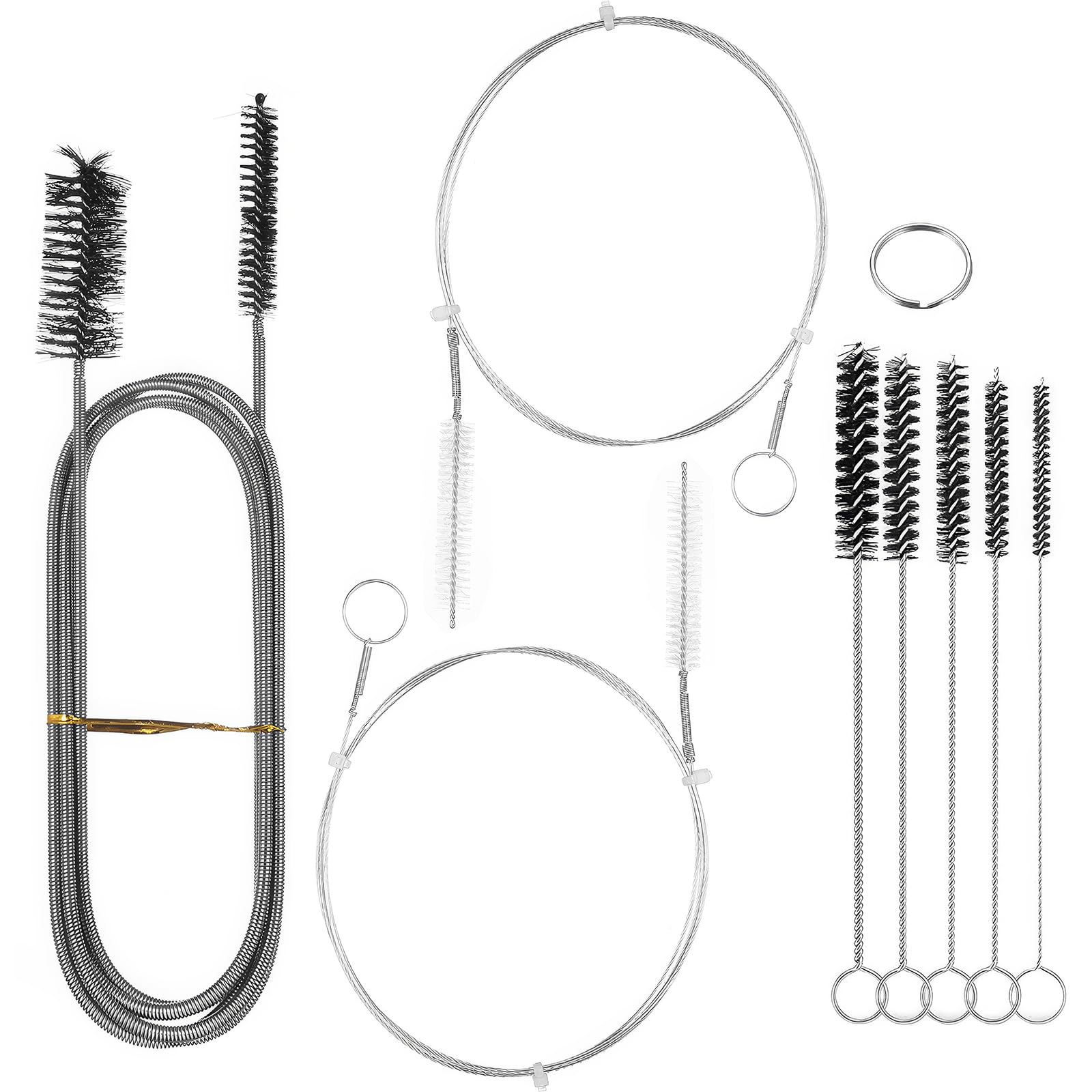 8 Pz Stura Lavandini e Scarichi, Sonda Sturatubi, Sturalavandini Disgorgante Lavandino Stura Lavandino Strumento Professionale, Molla Sturatubi, Stura Tubi di Scarico per Pulizia Bagno Vasca Doccia