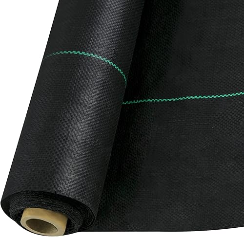 Vista 49 de Happybuy - Funda para suelo de tela geotextil resistente, no tejida para invernadero comercial, jardín, barrera, tapete para bloqueo