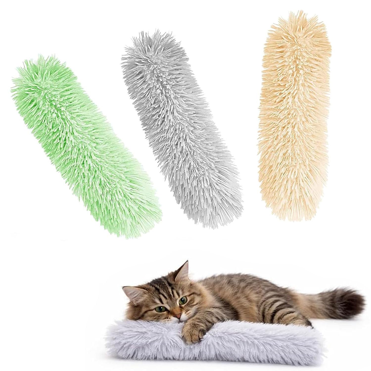 Newlemo 3 Pack Catnip Toys for Indoor Cats & Kittens - Interactive Plush Cat Toys with Crinkle Sound, Soft Durable Toys for Play & Boredom Relief