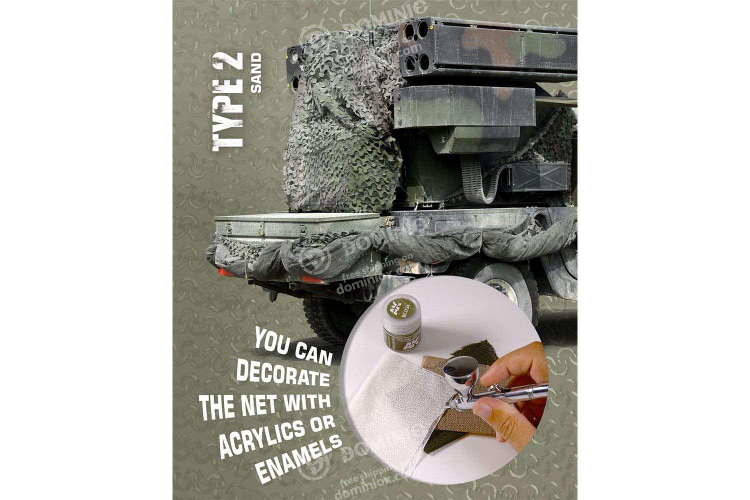 AK-Interactive Mimetic Net Type 2 - Brown - Model Building Paints and Tools # 8062-1 - Image 3