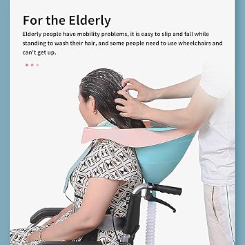 Hair Washing Tray for Sink Portable Shampoo Basin Easy Hair Wash Solution with Adjustable Neck Support Ideal for Kids, Elderly & Bedridden Multi Use Hair Washing Sink & Tray