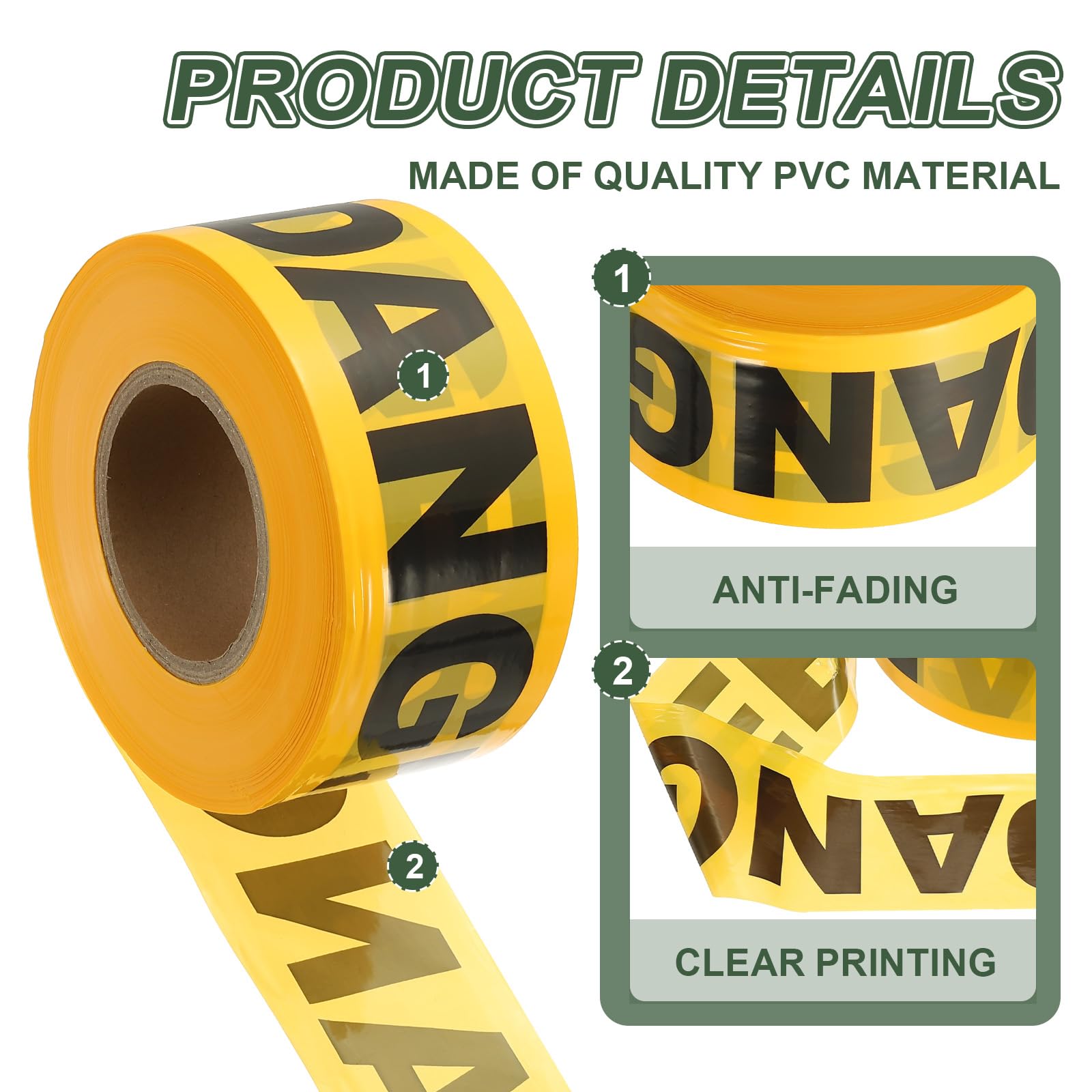YOKIVE 1000ft x 3" Warning Tape - Image 4