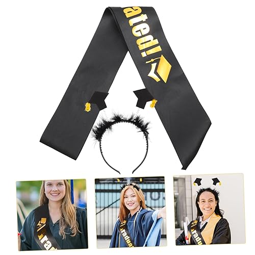 Miniatura 5 de BESTOYARD 2 juegos de diadema de graduación accesorio de disfraz de graduado, tocado de graduación, regalos de graduación, mini gorras de graduado,