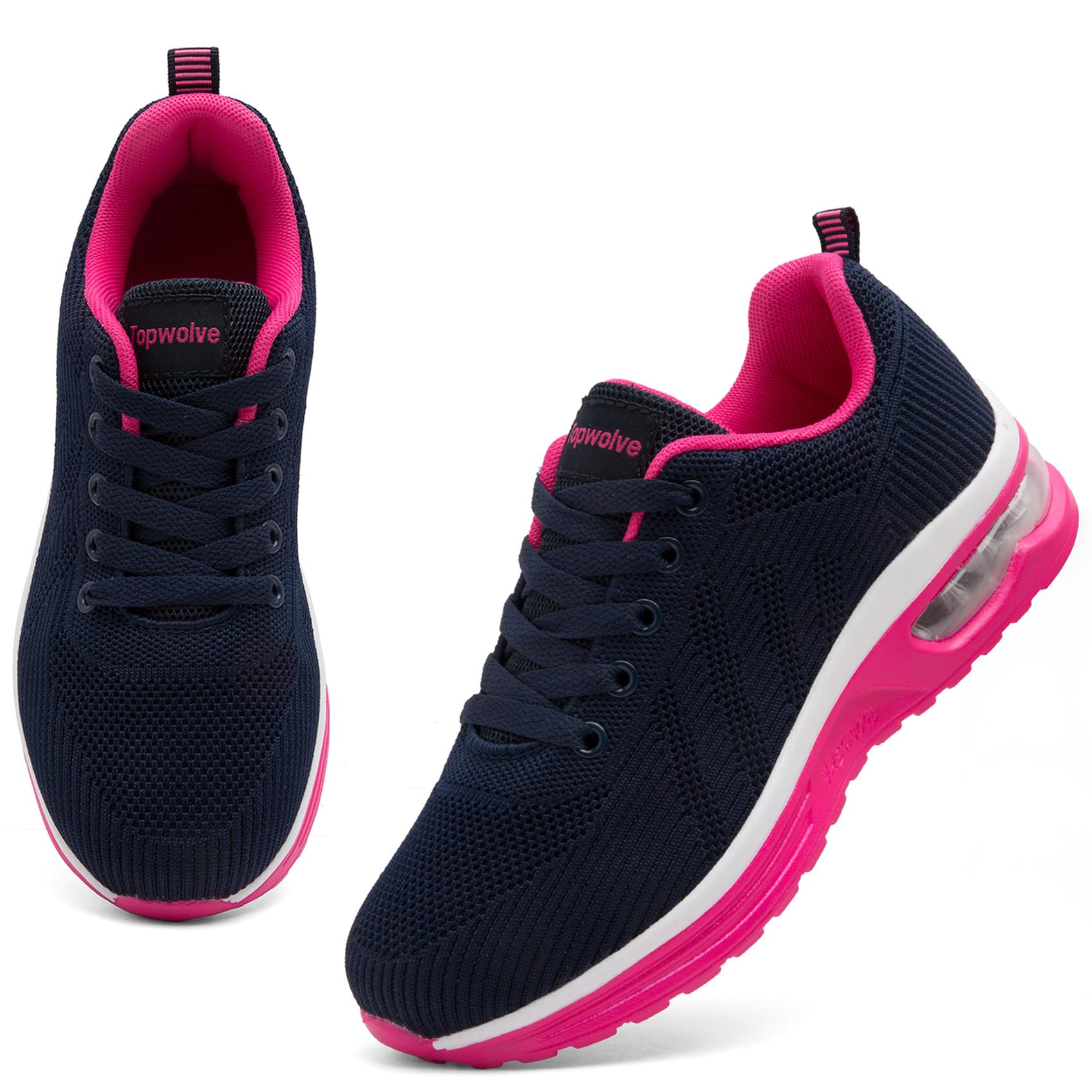 Laufschuhe Damen Turnschuhe Sportschuhe Luftpolster Straßenlaufschuhe Atmungsaktiv Leicht Walking Sneaker Outdoor Tennisschuhe