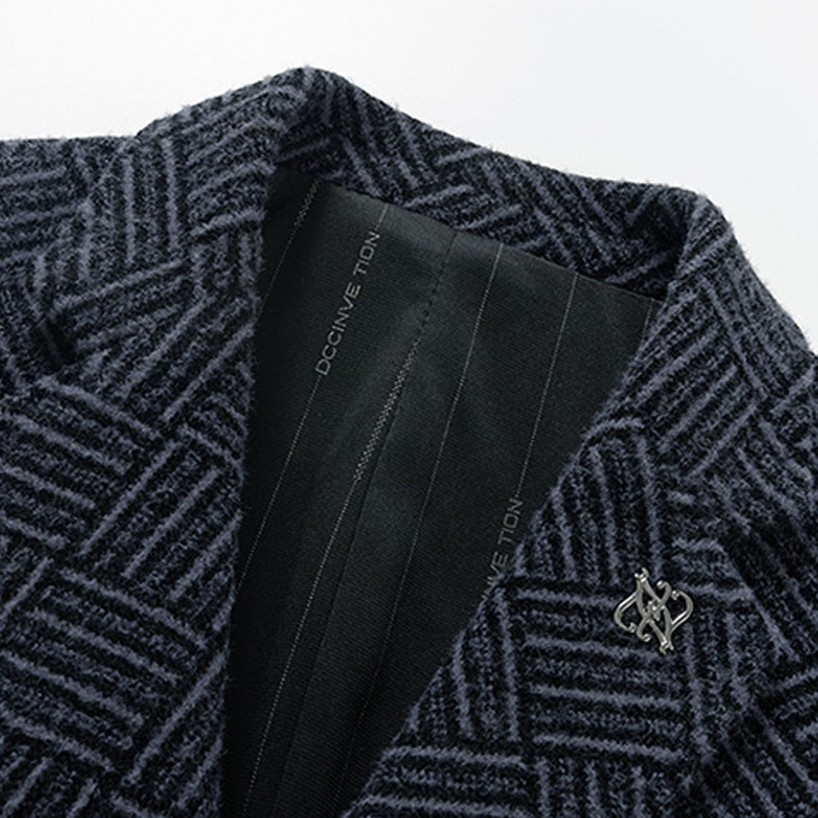 Generisch Giacca da uomo, sportiva, casual, leggera, vestibilità normale, 2 bottoni, da lavoro, giacche formali, blazer di lana per matrimoni