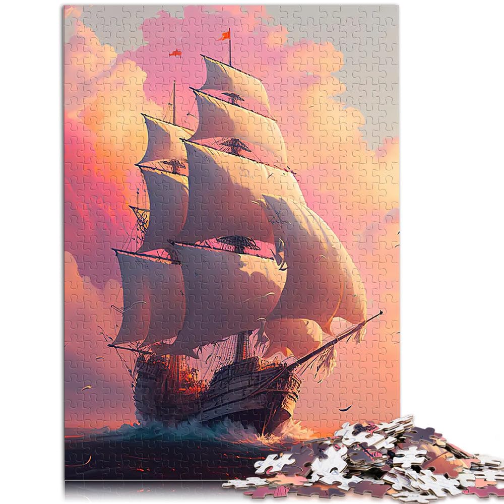 Puzzle da 2000 pezzi per adulti nave pirata Giocattoli che creano dipendenza e sfidano l'intelligenza del cervello grande regalo 70x100cm