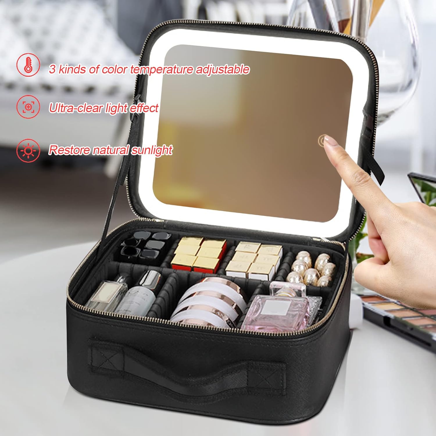 Oglindă LED și posibilitate de încărcare