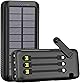 GOHHME ソーラーモバイルバッテリー【63200mAh大容量&手回し充電&ケーブル内蔵】 モバイルバッテリーソーラー 太陽光充電 ソーラーチャージャー急速充電 4way蓄電 IPX7防水 モバイルバッテリー 高輝度 高輝度LEDライト付き 耐衝撃 ソーラー充電器 スマホ充電器 緊急停電対策 SOSモード 台風/地震/災害/アウトドア用/防災グッズ