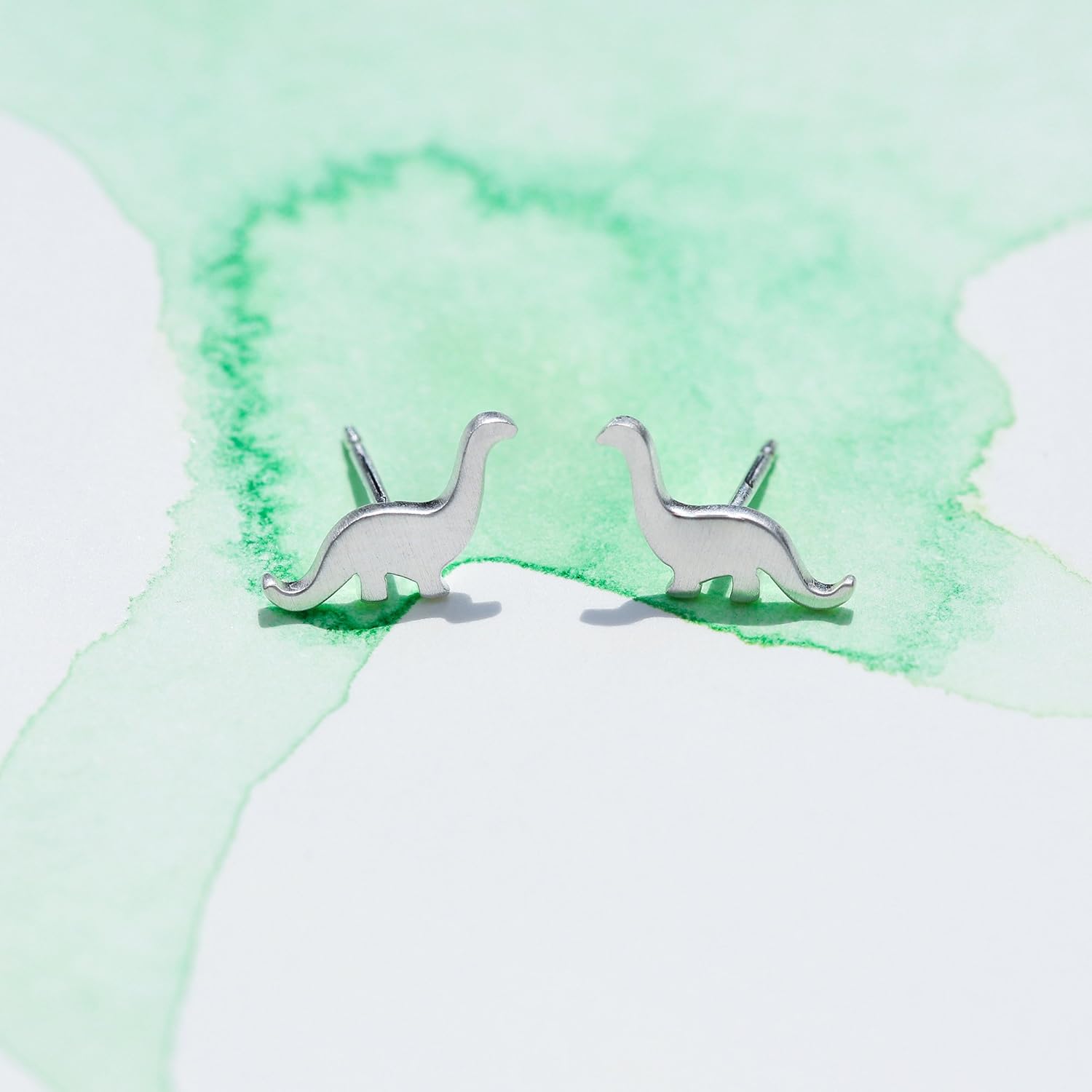 Boma Jewelry Sterling Silver Brontosaurus Dinosaur Stud Earrings