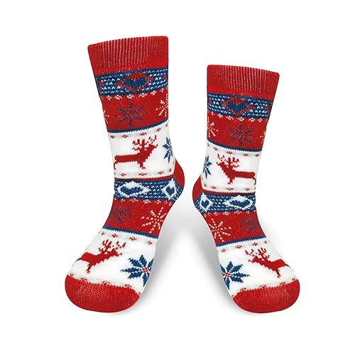 Wool-Blend Thermal Socks, Extra Thick & Warm Winter Crew Socks