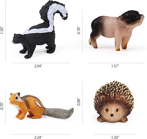 Miniatura 2 de 16 figuras de animales del bosque figuras de criaturas del bosque juguetes en miniatura adornos para pasteles regalo de cumpleaños para niños