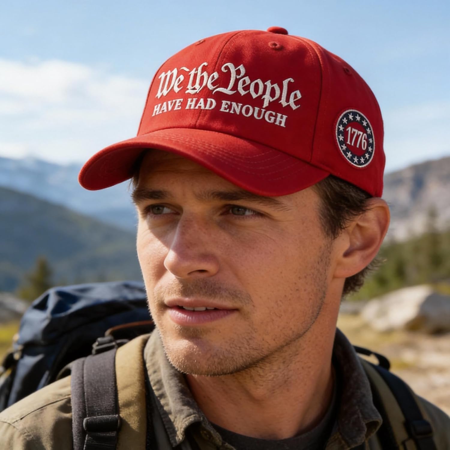 Snugeasy We The People Hat Have Had Enough Baseball Cap,1776 Star Badge Hat for Men Women, 250th Anniversary USA Caps - Image 3