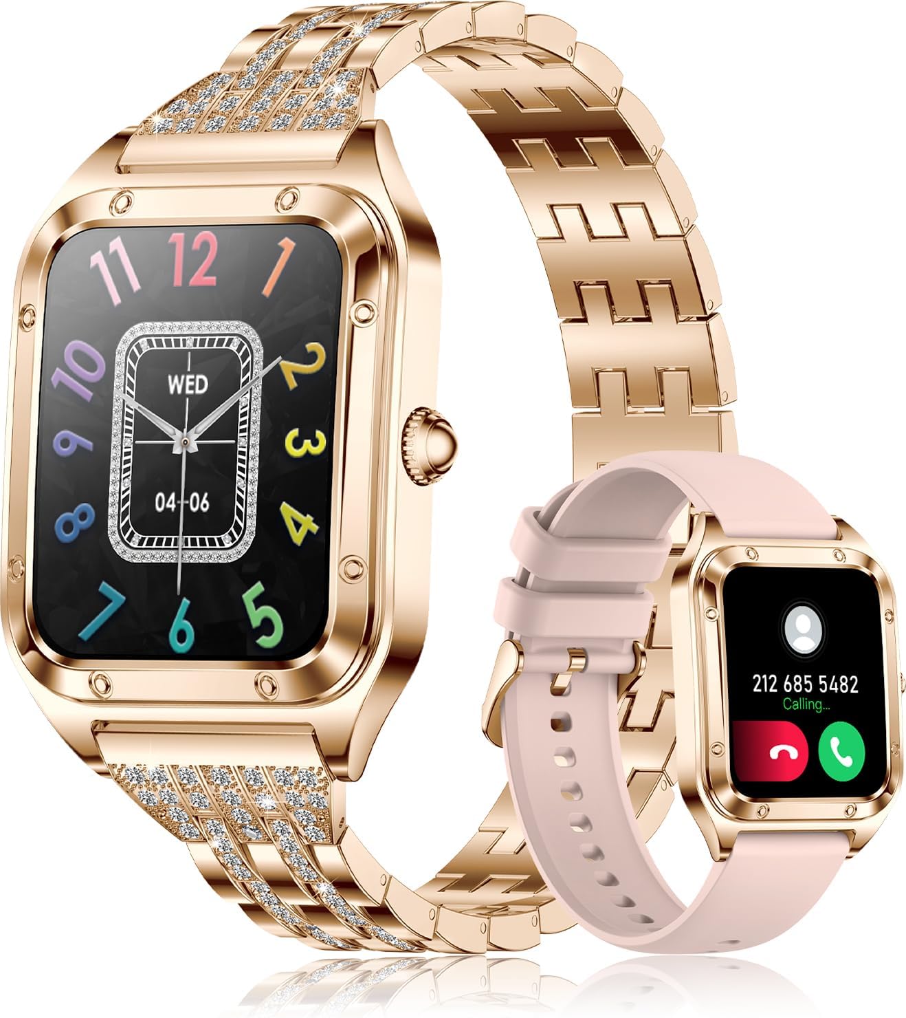 Smart Watch for Women, 1.59" HD Diamond Luxury Watch with Bluetooth Fitness T...