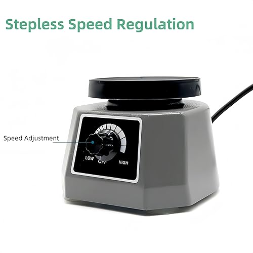 Miniatura 3 de Vibrador de laboratorio, Placa vibratoria redonda pequeña de 4 ", Oscilador de yeso de 100 W, Mezcladora de yeso de velocidad ajustable, para