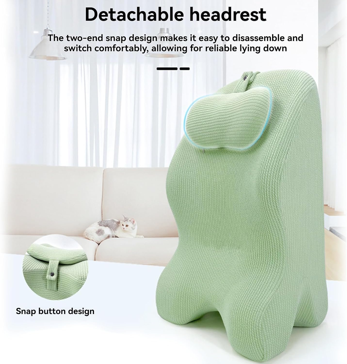 Couple Pillow, Body Support Pillow, 27° Angle Perfect Position Couples Pillows, for Reducing Waist Pressure, Memory Foam Pillows Positioning Cushion, Provides Waist and Neck Support (Green)