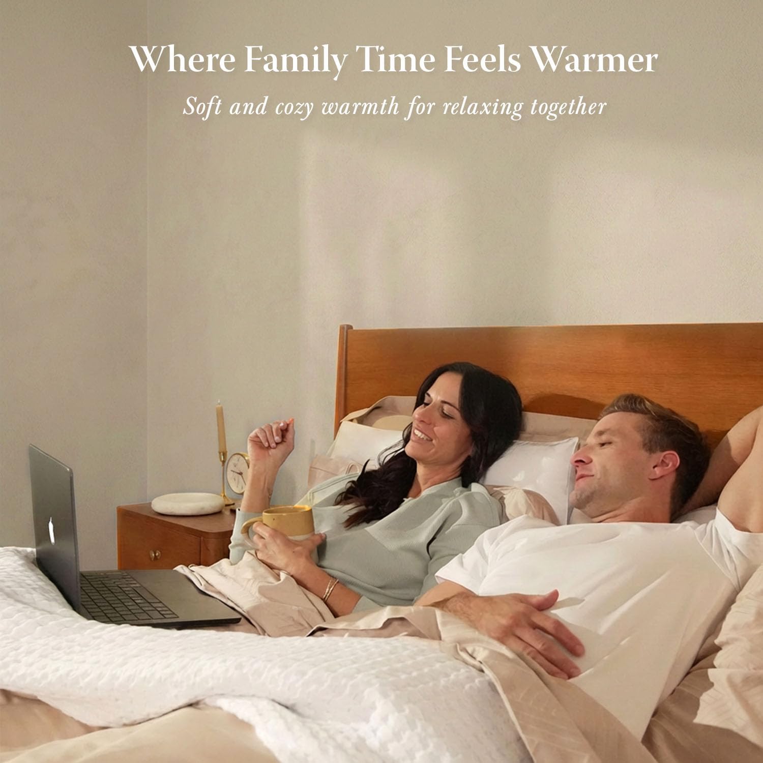 Threadmill Cooling Waffle Blanket King Size | Breathable, Lightweight and Cooling | Made from Rayon Derived from Bamboo | Waffle Throw Blanket for Couch and Sofa | 106 x 92 Inches | Beige - Image 8